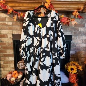 Kate Spade Black and White Floral Dress